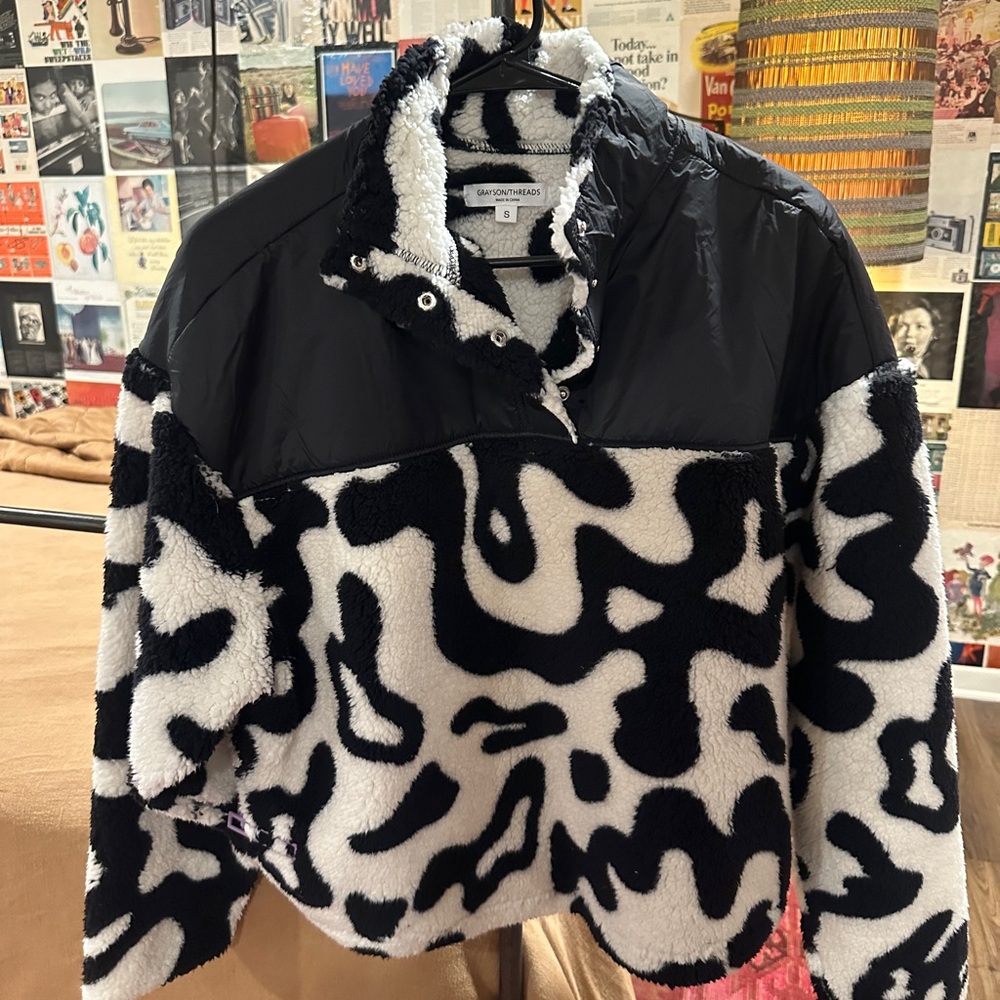 Grayson Threads Black and White Fleece Jacket